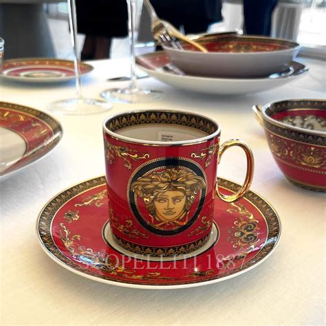 versace coffee cups|versace medusa drinking glasses.